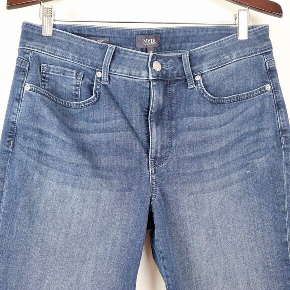 NYDJ Size 12 Petite Marilyn Straight Crop Jeans Mesquite Blue Wash - Picture 4 of 12
